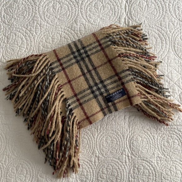 Burberry Happy Scarf Double Fringe Nova Check Lambswool Extra Long - Picture 12 of 15
